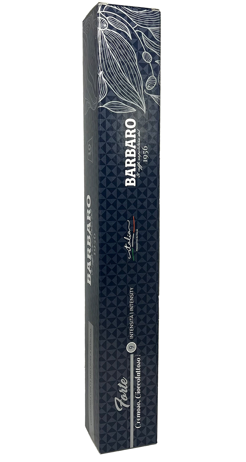 Barbaro Forte Nespresso®*-kompatibla aluminiumkapslar