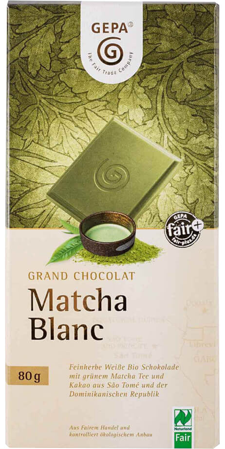 GEPA EKOLOGISK Choklad Matcha Blanc