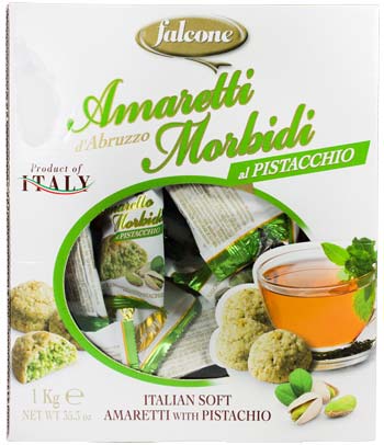 Falcone Amaretti Pistasch 1kg mjuka
